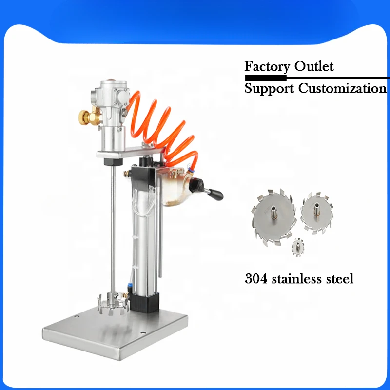 Gallon Pneumatic Mixer Industrial Mini Lab Air Agitator Drum Mixer Machine Mixer Blender 0-2000RPM