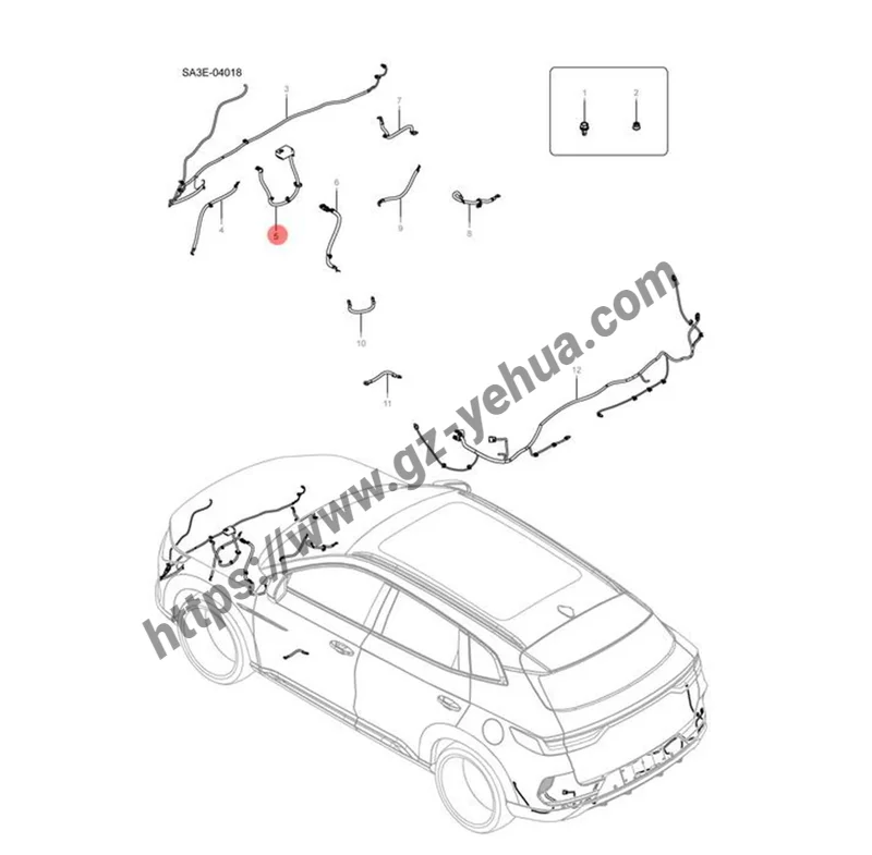 For BYD Seal U Song Plus Dm-i Ev 2021-2025 Battery positive wire harness SA3EB-4002915 Original Car Accessories Para Auto Tools