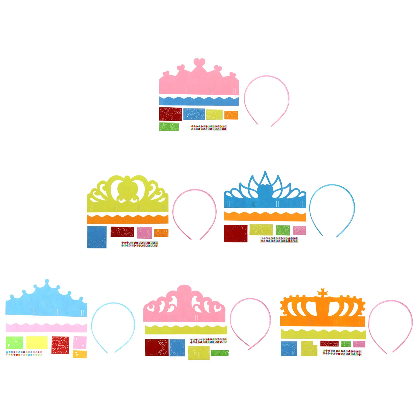 

6pcs Birthday Hat Crown Shaped s Fabric Party Hats Lovely High Quality Materials Photo Prop Birthday Party Favors