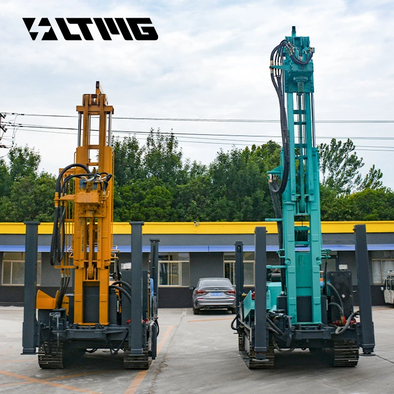 New Construction Diesel Power Rotary Drilling Rig Water Wells 300m Farm Industries Pump Motor Gear Air Core Drill 200m Depths