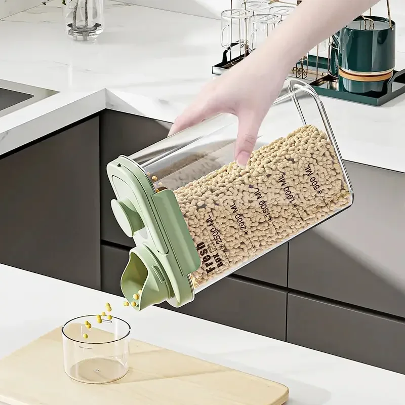 Airtight Food Storage Containers Plastic Cereal Dispenser Grain Storage Tank Kitchen Storage Tank Moisture-Proof Mold Proof