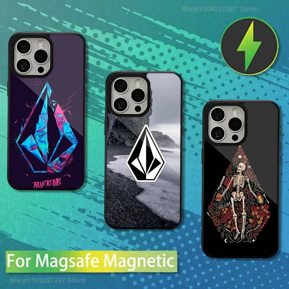 

Sport V-VOLCOM-ES Style Phone Case For iPhone 13,12,11,16,15,17,14,Pro,Max,Plus,Mini, For Magsafe,Magnetic Wireless Charging