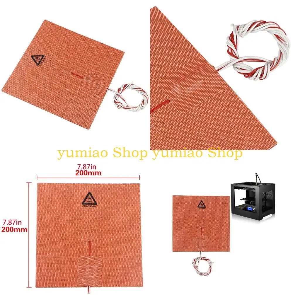 

587B 220V 500W Hot Bed Mat For Ender 3 5 CR-10 10S Heater Pad Plate Parts