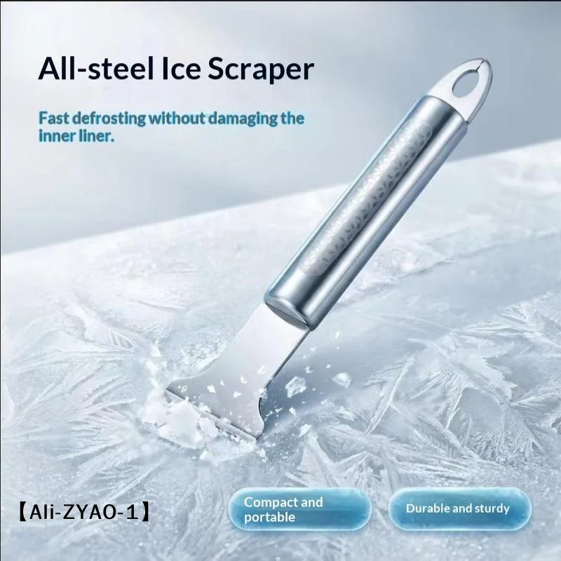 【O】Stainless Steel Freezer Deicer Refrigerator Ice Scraper, Defrost Cleaning Shovel Household Gadget Removal Scoop