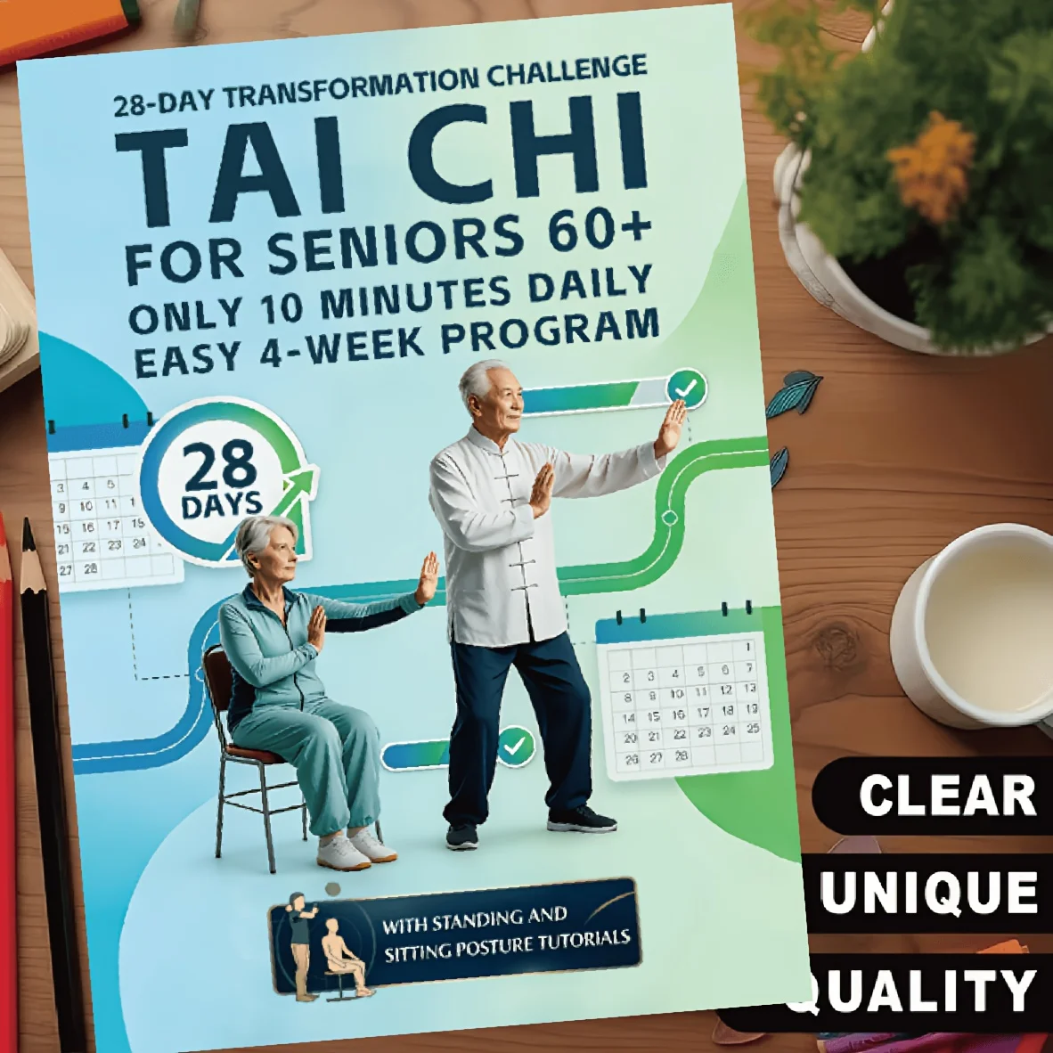 Tai Chi Fitness Manual Book for Seniors and Beginners Protects Joints and Strengthens Muscles Improves Balance To Prevent Falls