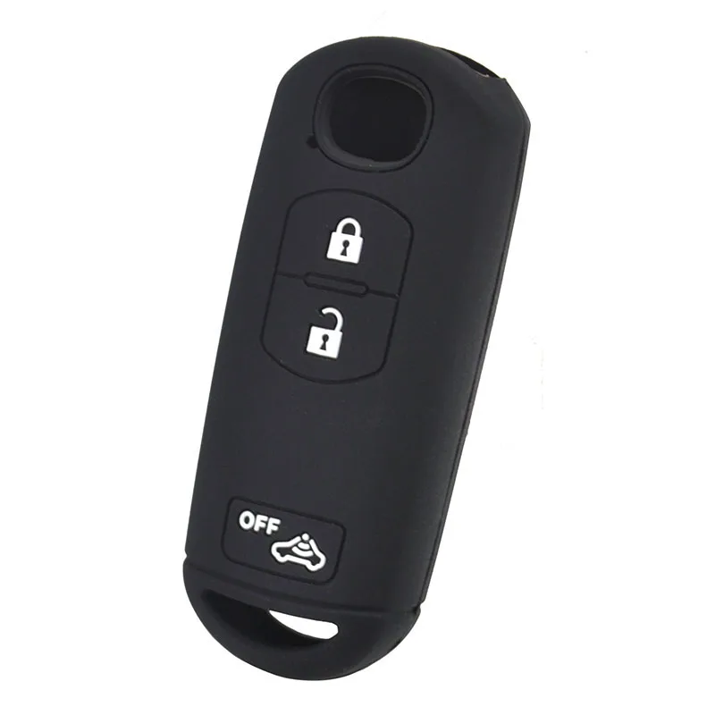 For Mazda 2 3 5 6 CX-3 CX5 CX-5 M2 M3 M5 M6 Silicone Remote Key Case Fob Shell Cover Skin Holder 3 Button