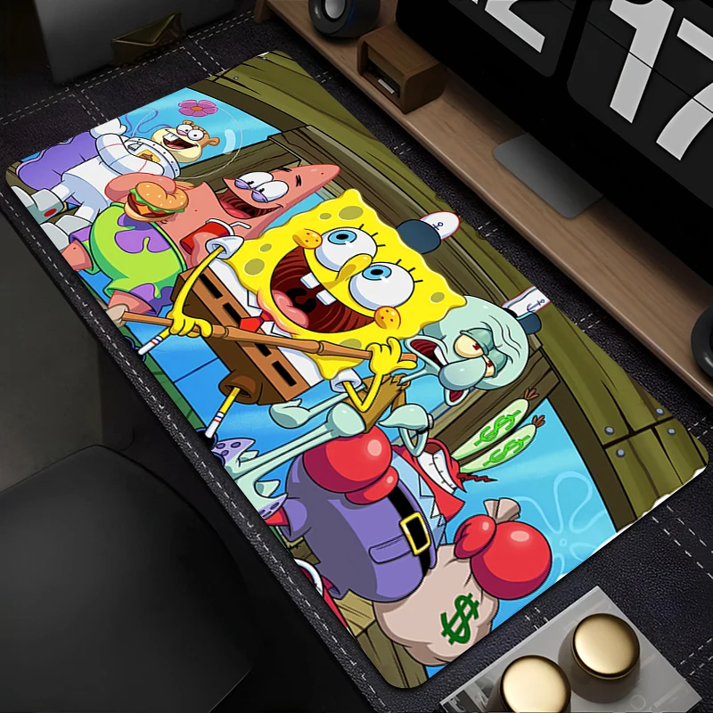 لوحة ماوس كرتونية ملحقات ألعاب الكمبيوتر المحمول لوحة المفاتيح S-spongeBobs أنيمي S-squarePants لوحة ماوس الكمبيوتر Kawaii ألعاب لينة حصيرة مكتبية