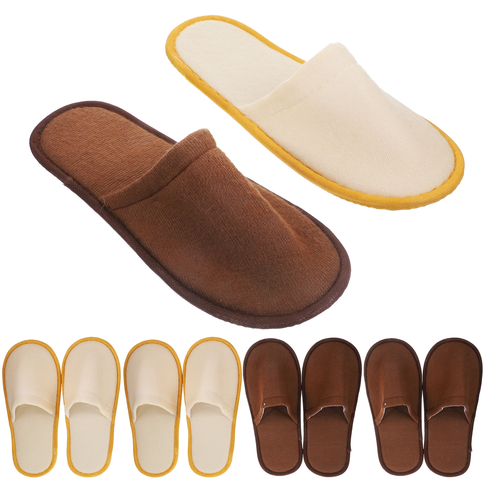 

6 Pairs Velvet Kids Slippers Disposable Hotel Guest Home Slippers Breathable Thick Bottom Non Slip Sandals
