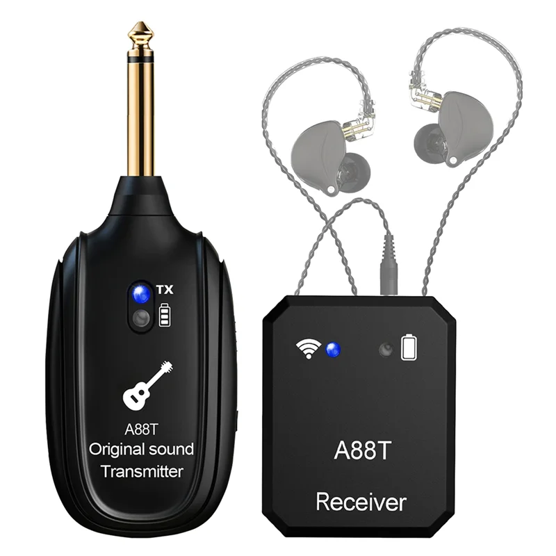 ABFN-New A88T نظام الغيتار اللاسلكي الغيتار الكهربائي لاقط جهاز ريسيفر استقبال وإرسال الصوت للجيتار الكهربائي باس الكمان الغيتار