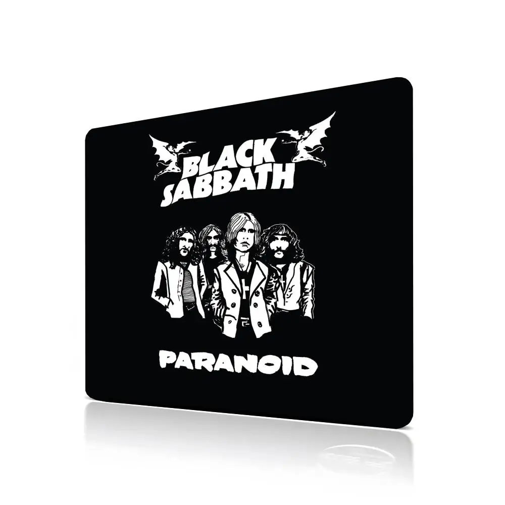 B-Black S-Sabbath Band Mouse Pad Gamer Large Size Office Desk Protector Mat 450x400X2MM Waterproof Desktop Mouse Pad