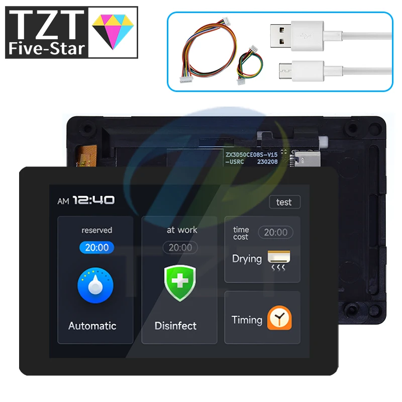 Imagem -03 - Placa de Desenvolvimento Esp32 com Tela Lcd Multi-touch Capacitiva Bluetooth Embutido Wi-fi Wt32-sc01 Plus 35 320x480 1pc