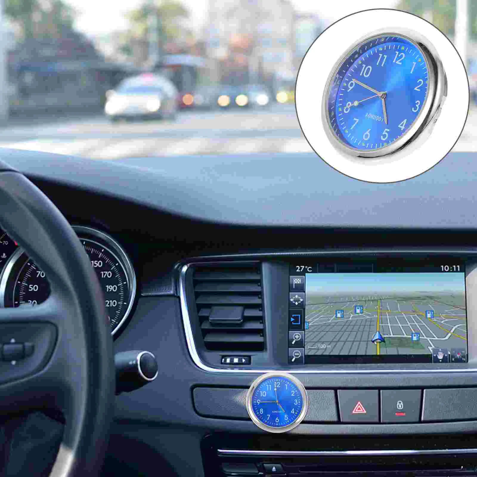 

Car Clock The Dashcam Luminous Quartz Dashboard Adhesive Driving Recorder Simple for Glass Steel Vent Clocks Mounted