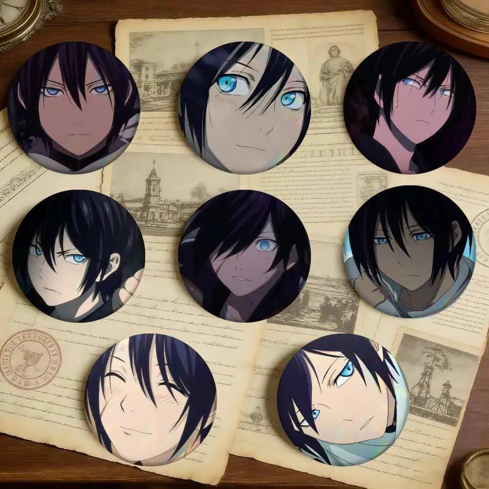 Anime Yato Noragami Stray God Badges 25 32 44 58 75 Mm Round Cosplay Pin Bag Decor Friends Gifts Brooch Souvenir