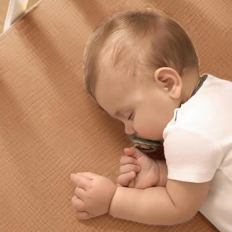 H55B 2pcs Lembar Boks Kapas Untuk Bayi Ukuran Besar 2-Layer Bayi Bayi Bayi Lembar Lembar Lembut Dan Bernapas Tidur Kain Tempat