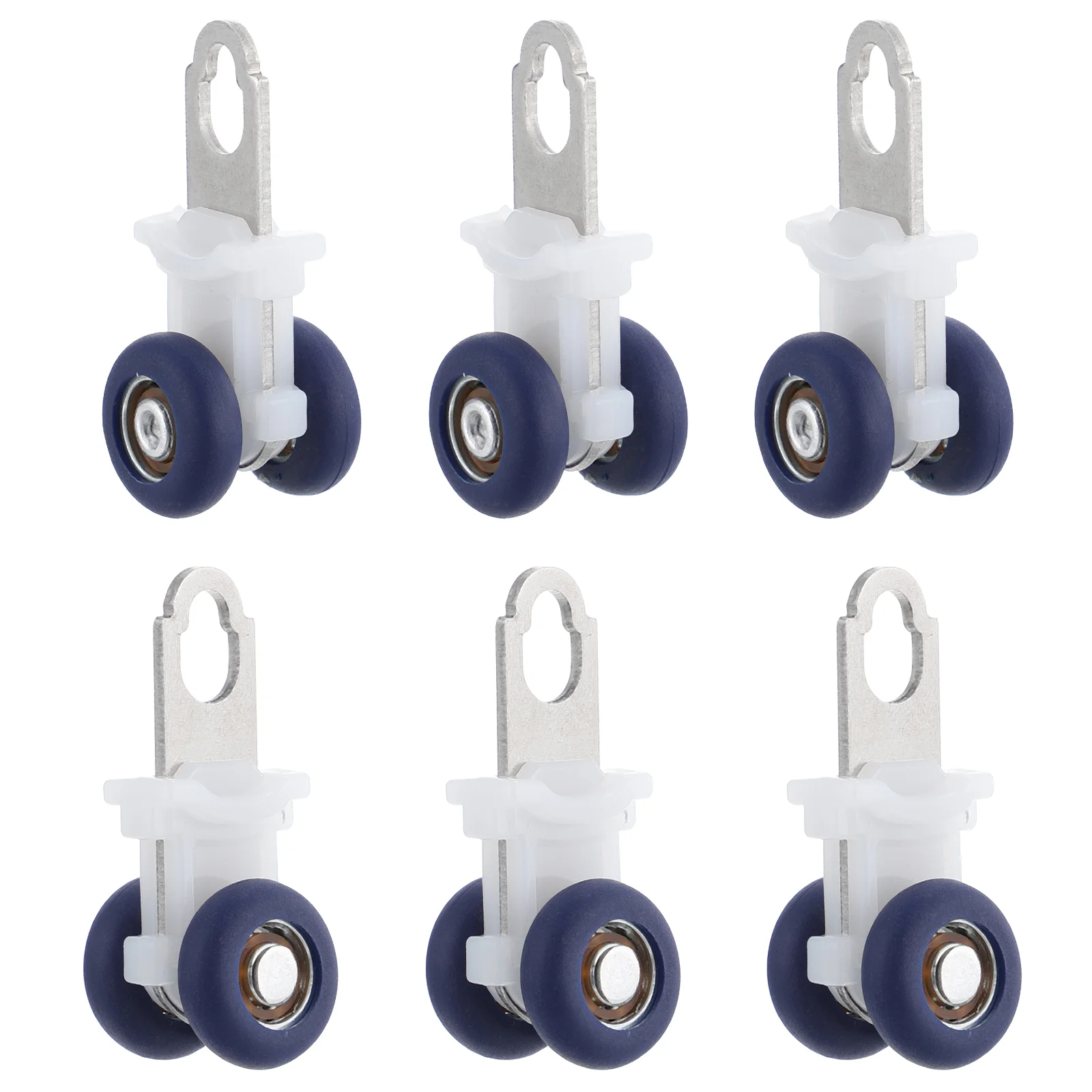 6 Pcs No Drill Curtain Rod Track Pulley Drapery Runner Pencil Wheel Nail Holder