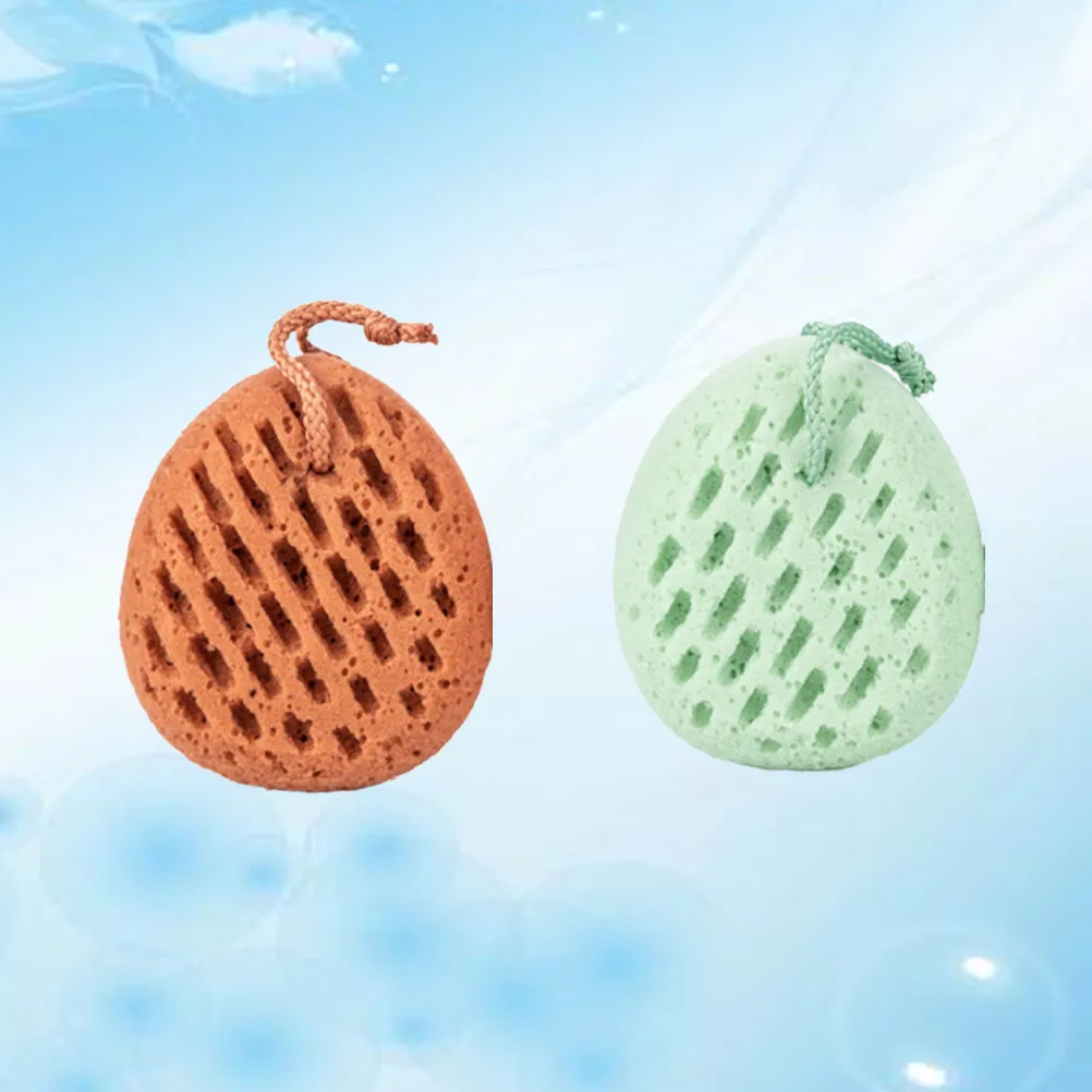 

2Pcs Sponge Bath Brush Exfoliating Back Scrubber for Body Scrubbing Gentle Skin Smoothing Towel Home Hotel Use Random Color