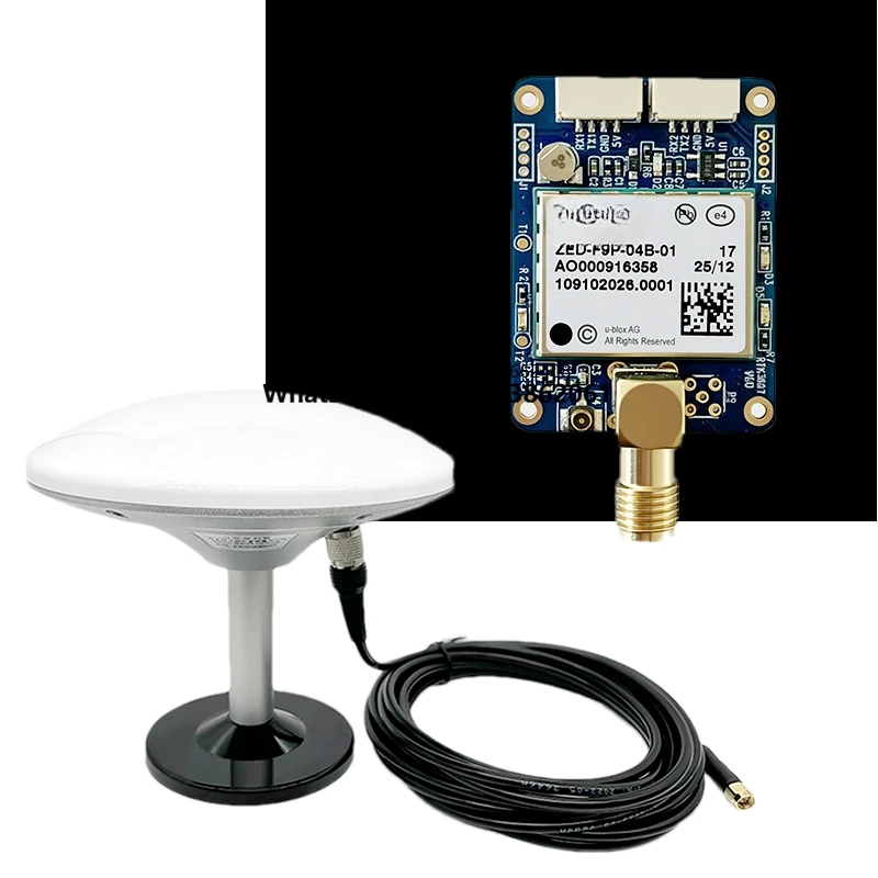 Módulo GPS RTK, Placa GNSS ZED-F9P-04B-01, Antena de Banda Completa, Conectividad ABS para UAV, B4Qa1Gggb