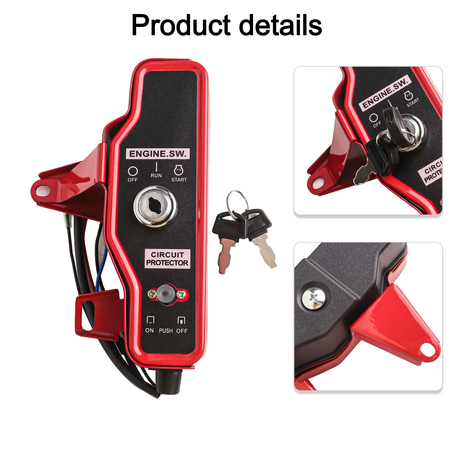 

2 Key Electric For Ignition Switch Panel for GX390 Engines Suitable for Industrial Agricultural and Gardening Equipment