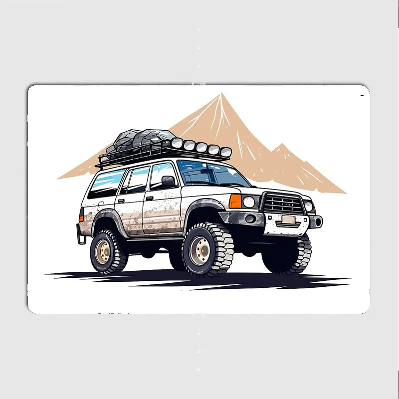 Overland 1990s 4Runner TRD PRO Off-Road Car Sport Retro Metal Sign Poster Garage Indoor Room Decor Club Tin Home Wall Decor