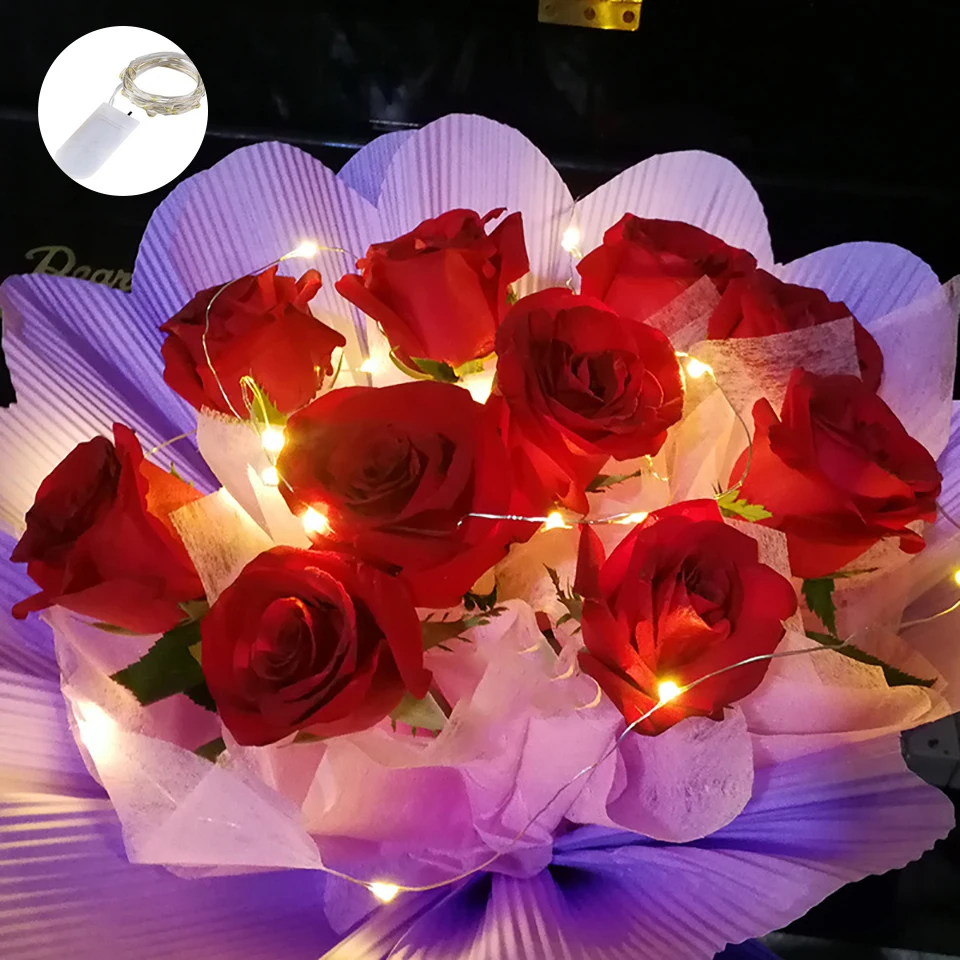 Battery Operate Copper Wire Fairy Lights LED String Garland For Wedding Christmas Party Festival Home Gift Decorative Night Lamp