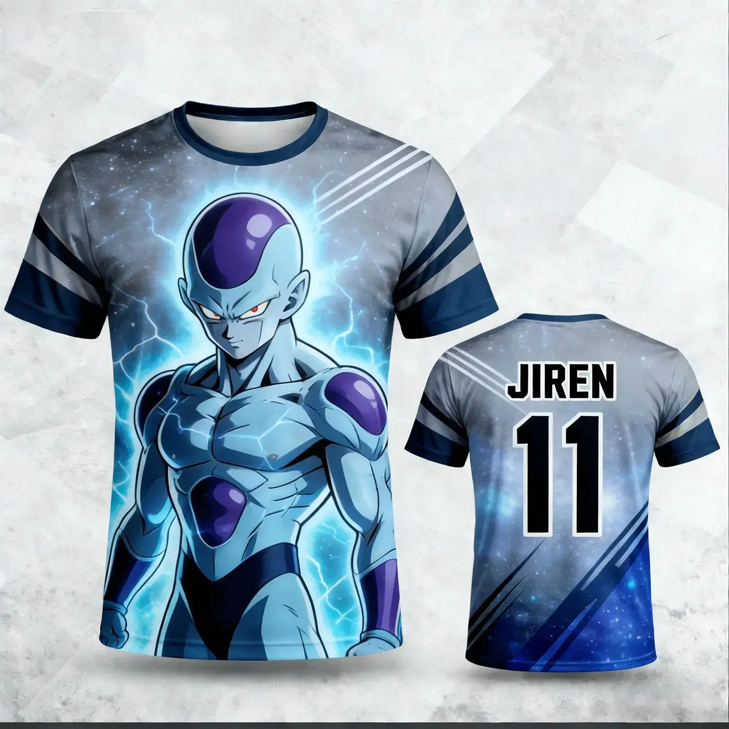 2026 New Series Men's Dragon Ball Pattern 3D Printed Anime Style Adult Children's Football Special Sports Fashionabl Loose Fit