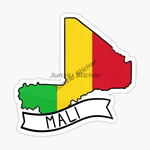 Rectangle Car Sticker BURKINA FASO MALI MAURITANIA NIGERIA SIERRA LEONE SENEGAL Map National Flag Vinyl Self-adhesive Decal