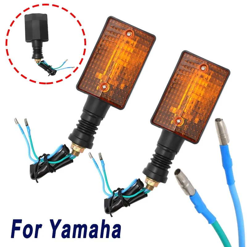Rear Brake Turn Signal Lights For Yamaha XT350 FZ750 XT600 XT550 XT250 1985-2000 Motorcycle Blinker Lighting Lamp Amber 2/4pcs