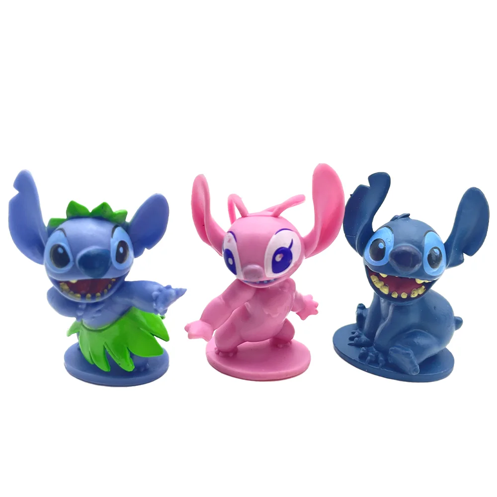 10 قطعة/المجموعة غرزة الملاك الدمى اليدوية أنيمي الكرتون لطيف نموذج سيارة الحلي لعب الأطفال كعكة القبعات العالية أفكار هدية عيد