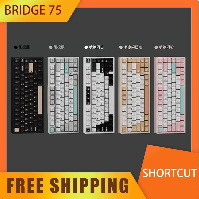 Sc Bridge75 Keyboard Wireless Mechanical Aluminium Keyboard 3mode Rgb Customized Long Endurance Keyboard Linear Magnetic Switch