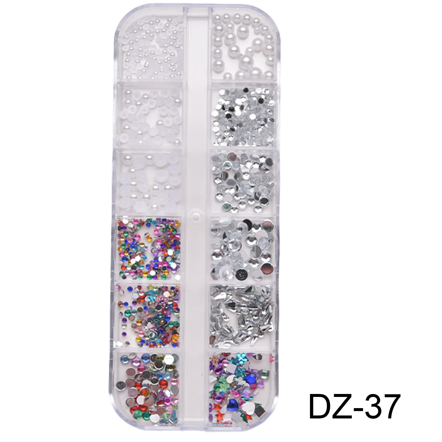 12 rejillas/caja de cuentas de Caviar semicirculares doradas y plateadas, dijes para uñas de 1/2/3/5mm, cuentas redondas de acero con parte posterior plana para uñas, Micro bola para manicura