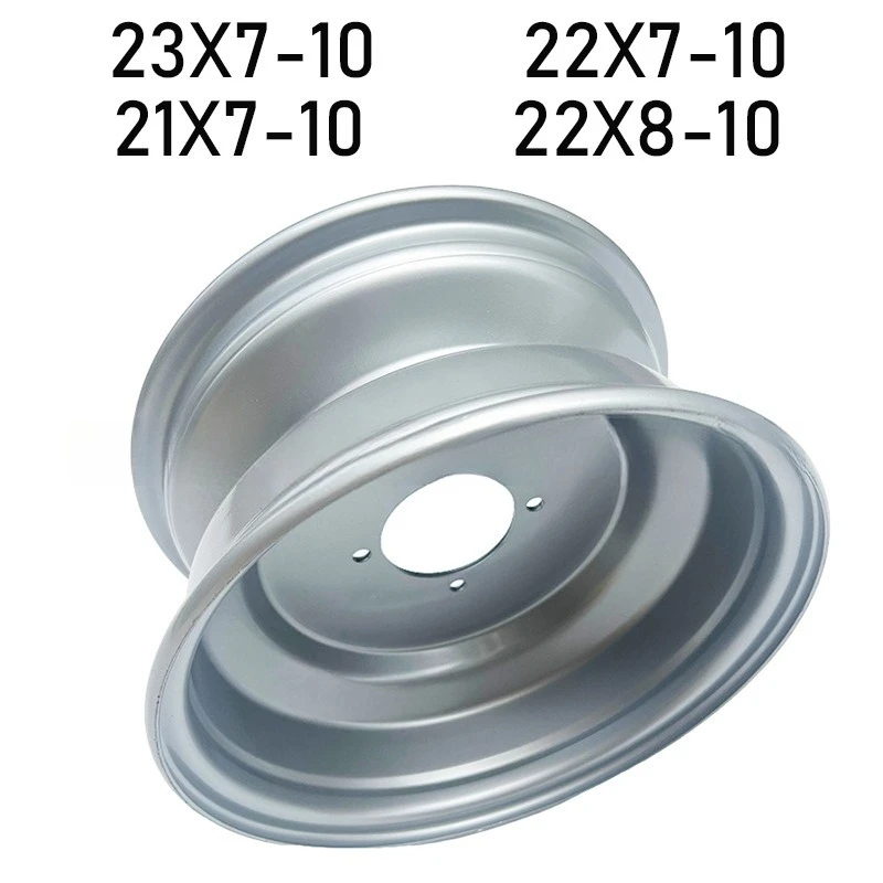 Suitable for four-wheel kart beach car 21/22X7-10 23 * 7-10 inch silver iron wheel hub vacuum wheel pot