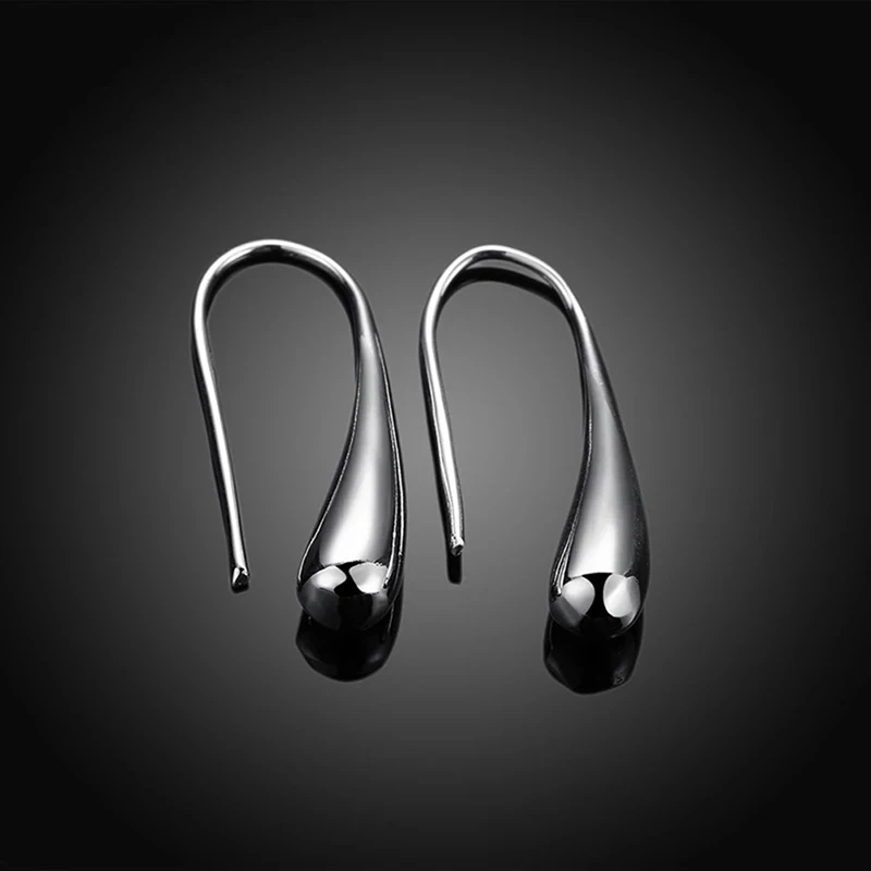 Fashion 925 Silver Plated Earrings Water Drop/Teardrop/Raindrop Drop Earrings Dangle Earrings For Women Jewelry Gift