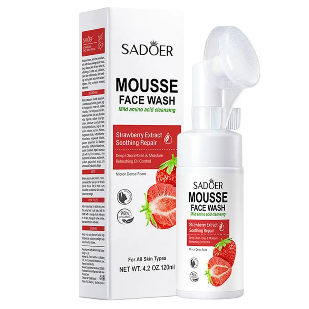 Q10 Vitamin C Facial Cleanser Face Wash Foam Facial Cleansing Mossee Moisturizing Brightening Facial Skin Care Products