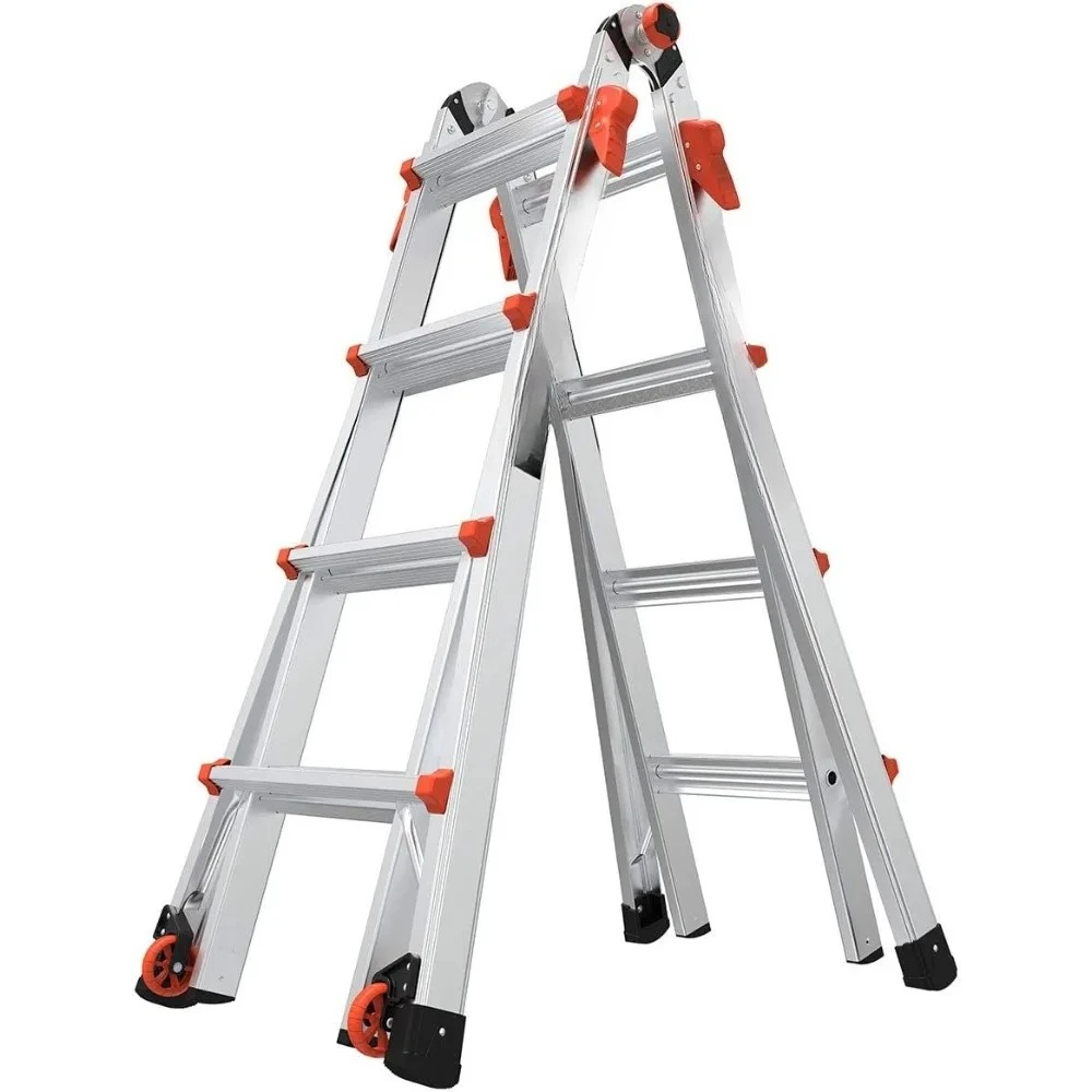 

Ladders, Velocity with Wheels, M17, 17 Ft, Multi-Position Ladder, Aluminum, Type 1A, 300 lbs Weight Rating