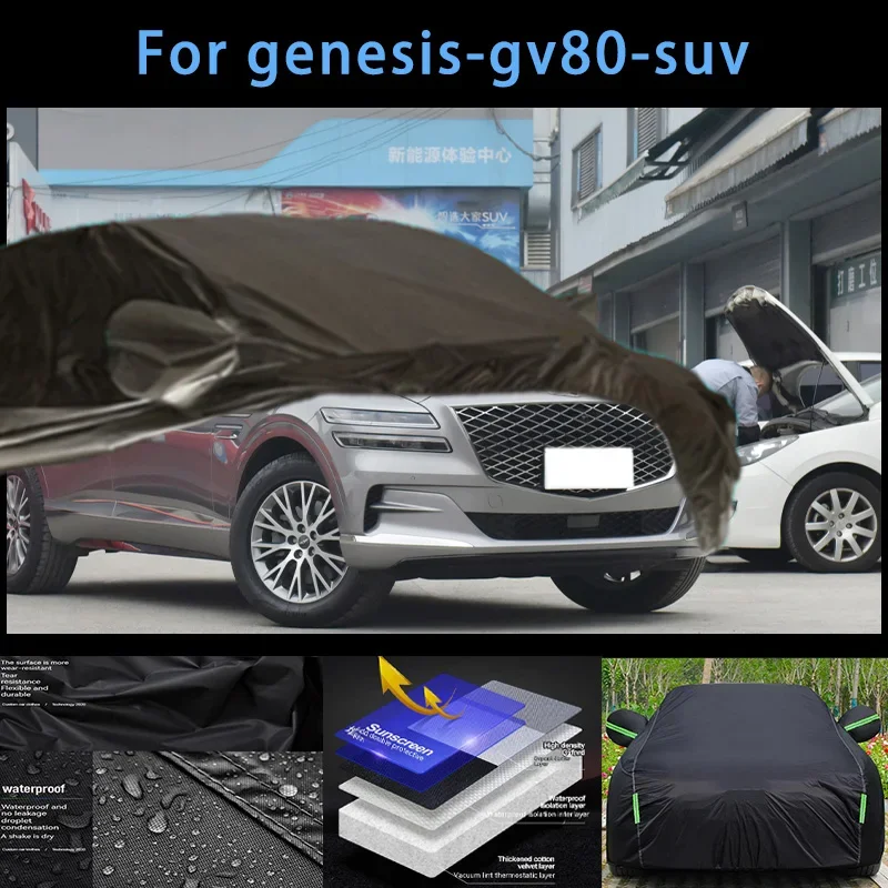 

For genesis-gv80-suv Outdoor Protection Full Car Covers Snow Cover Sunshade Waterproof Dustproof Exterior Car accessories