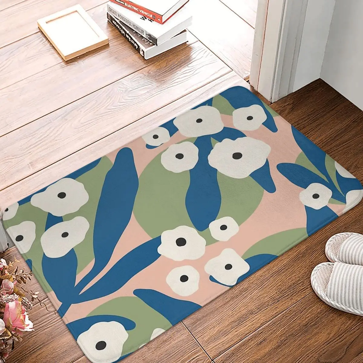 Flower Market Tokyo Bedroom Mat Boho Flower Doormat Living Room Carpet Balcony Rug Home Decoration