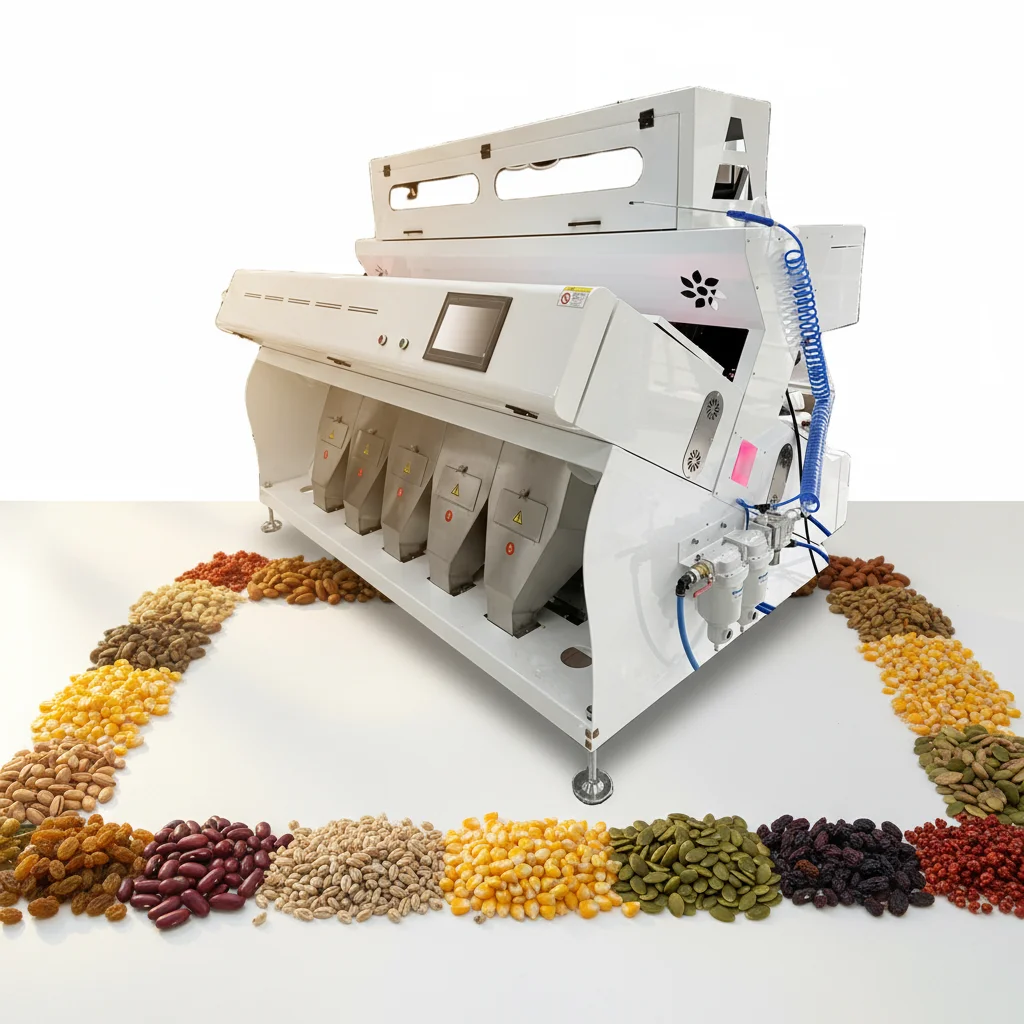 AI-Powered Vision Quinoa Coffee Beans Rice Grain Sorting Color Sorter Dry Vegetable Sorting Machine
