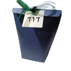 Unique Jewish Bar Mitzvah Upsherin Party Laser Cut Custom Made Paper Bags with Hebrew Tag