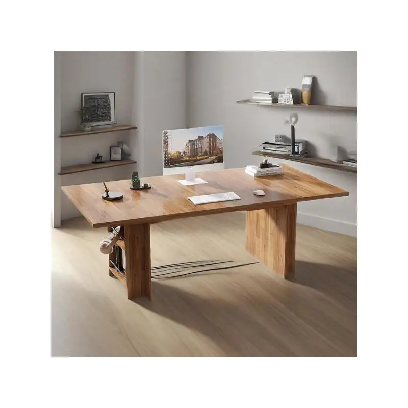 مكتب مريح مع ارتفاع قابل للتعديل وحلول تخزين للمنزل والعمل #4