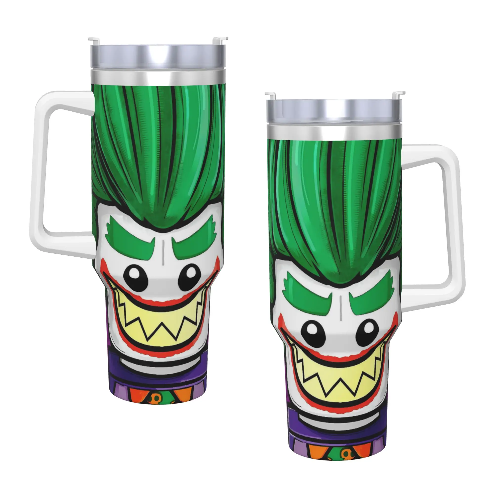 B-Batmans Cartoon Tumbler 3D Print Hot Drinks Water Bottle Leakproof Stainless Steel Thermal Mug Graphic Driving Car Mugs view 2