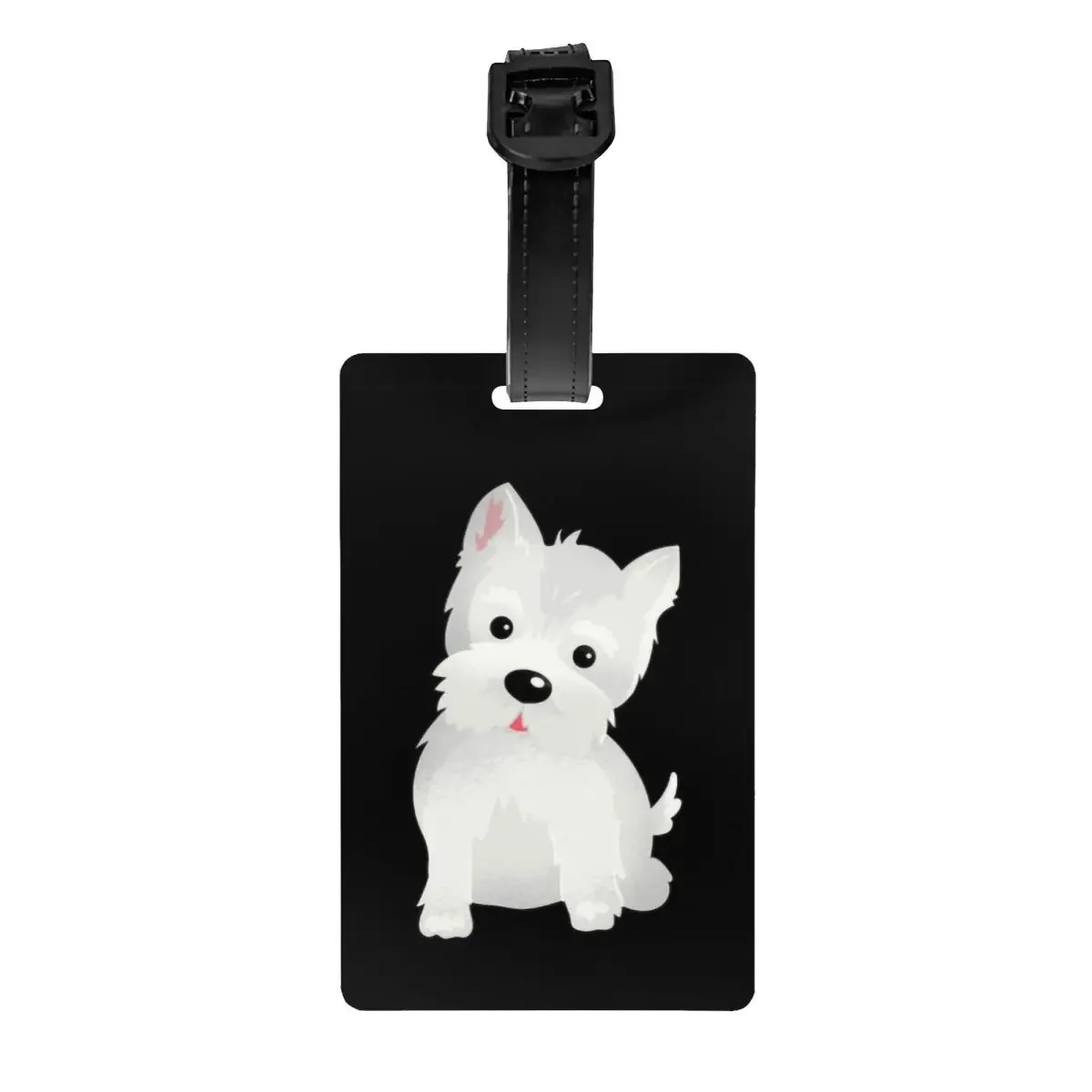 Cute Westie Puppy Dog Luggage Tags Custom West Highland White Terrier Baggage  Privacy Cover ID Label