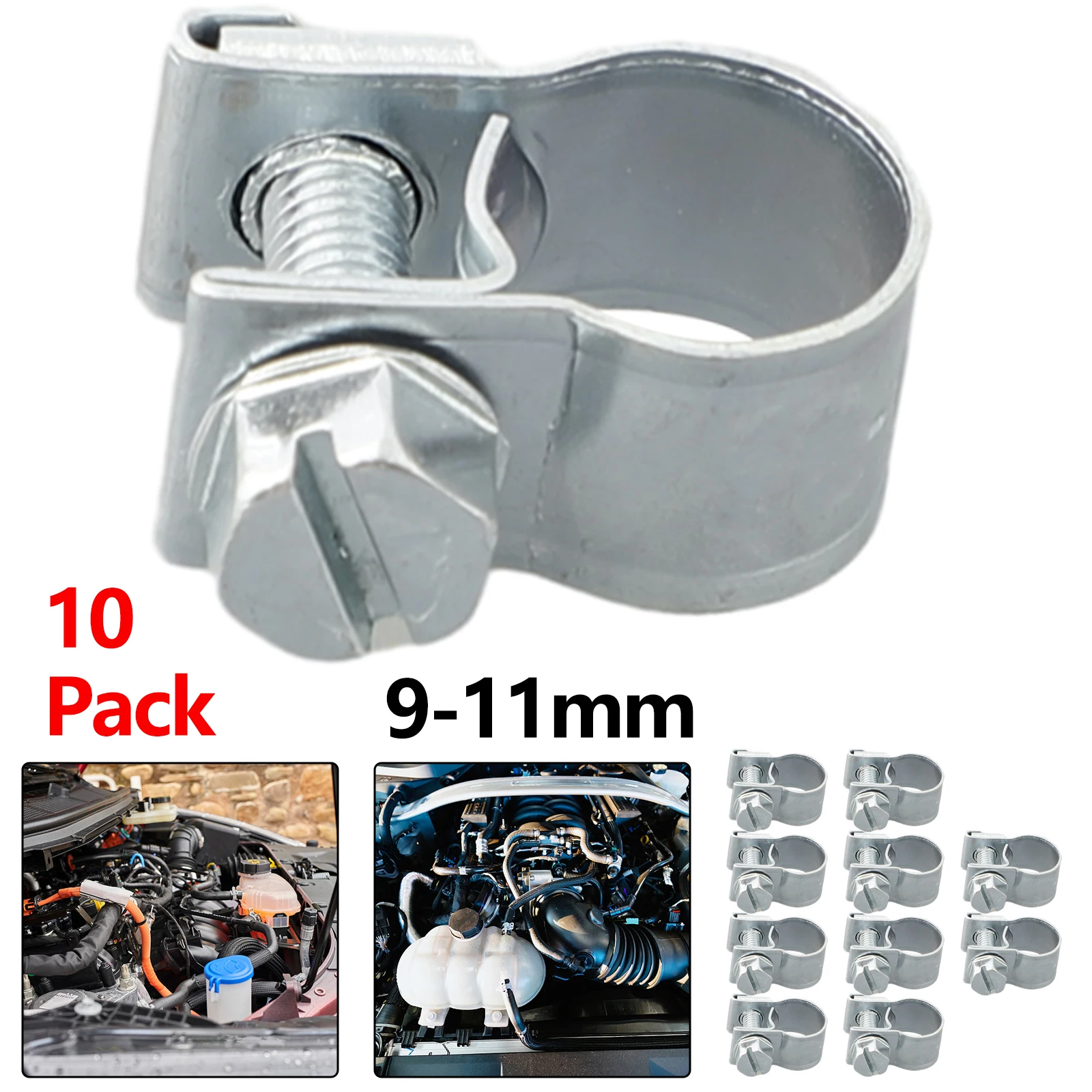 Fuel Line Hose Clamps with Nut and Bolt Design for Mini Pipes Suitable for Automotive and Agricultural Fluid Transfer Systems
