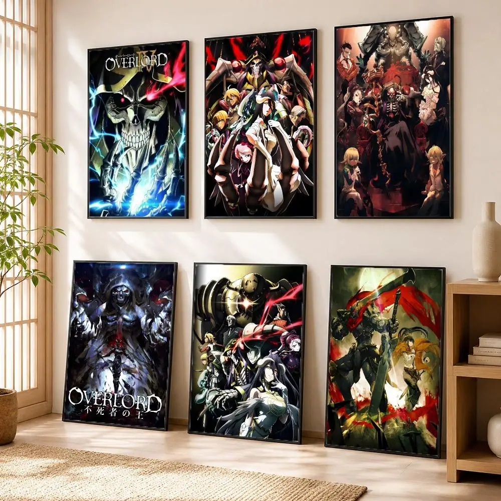 O-Overlord Anime Poster Modern Home Living Bedroom Bar Hallway Waterproof Wall Art Aesthetic Decor