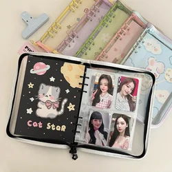 Kpop A5 Zipper Binder Collect Book Refill Organizer DIY Journal Dairy Transparent Idol Photo Album Kawaii Stationery Supplies