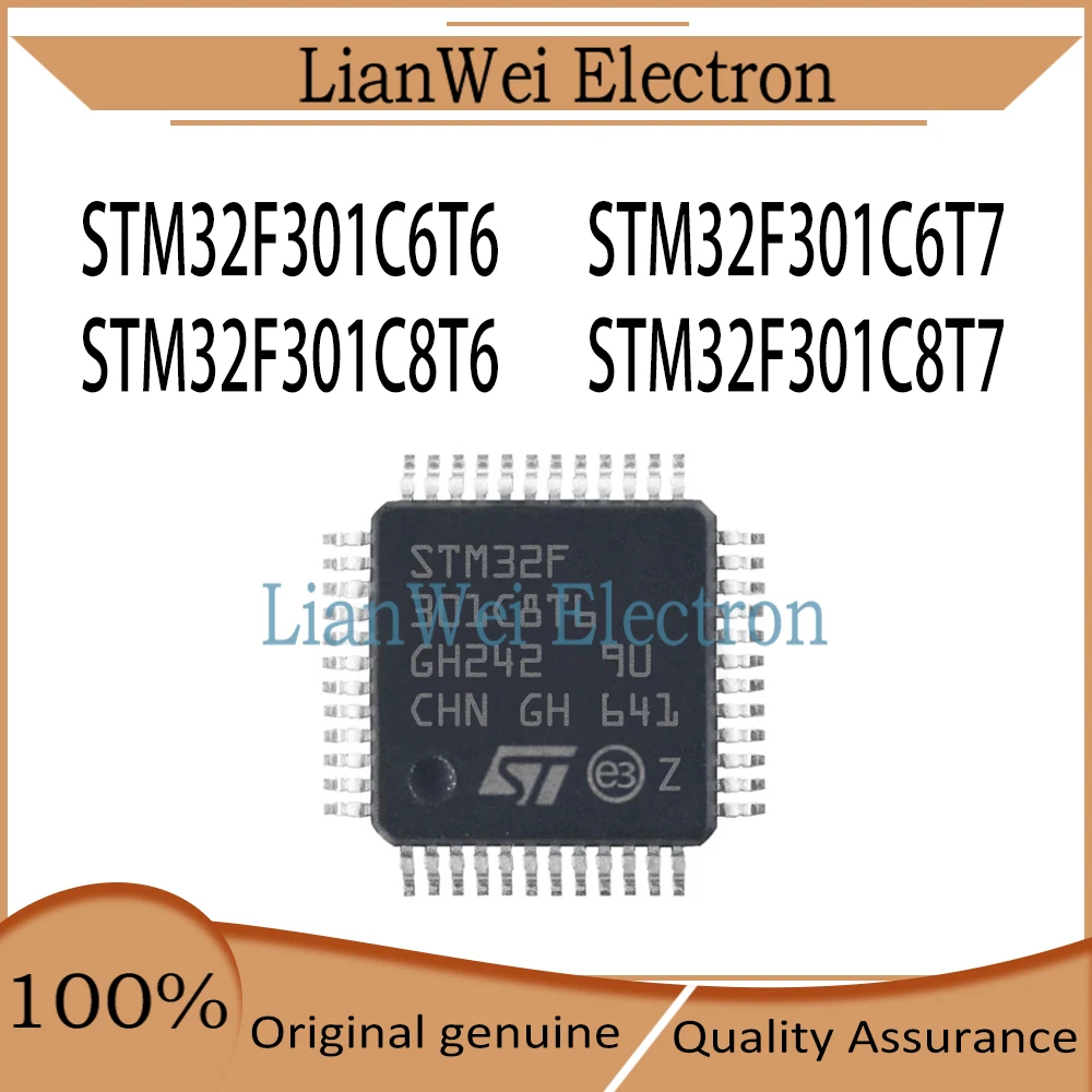 STM32F301C6T6 STM32F301C6T7 STM32F301C8T6 STM32F301C8T7 STM32F301 IC MCU Chipset LQFP-48