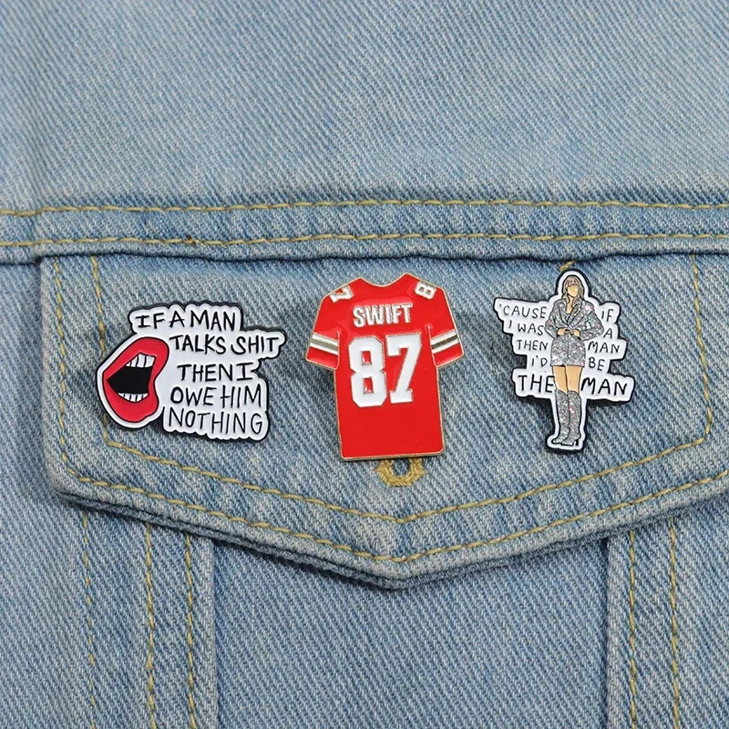 Famous Pop Singer Enamel Pins Music Album Lyrics Clothes Backpack Hat Decorative Brooches Lapel Badge Gift for Fans Wholesale