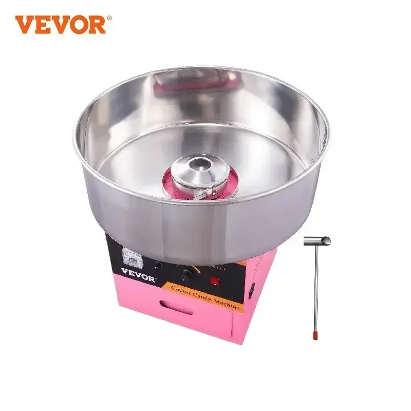 VEVOR  Candy Floss Maker 21 Inch Stainless Steel Bowl Commercial Cotton Candy Machine Stainless Steel Cotton Candy Maker