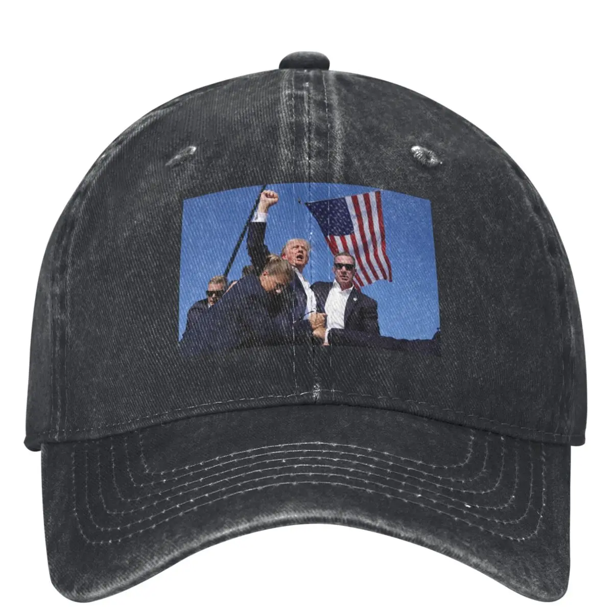 Arrested.Shot.Still Fighting Donald Trump Denim Baseball Cap Tennis Skate Trucker Dad Hat Summer Female Male Cool Snapback Cap