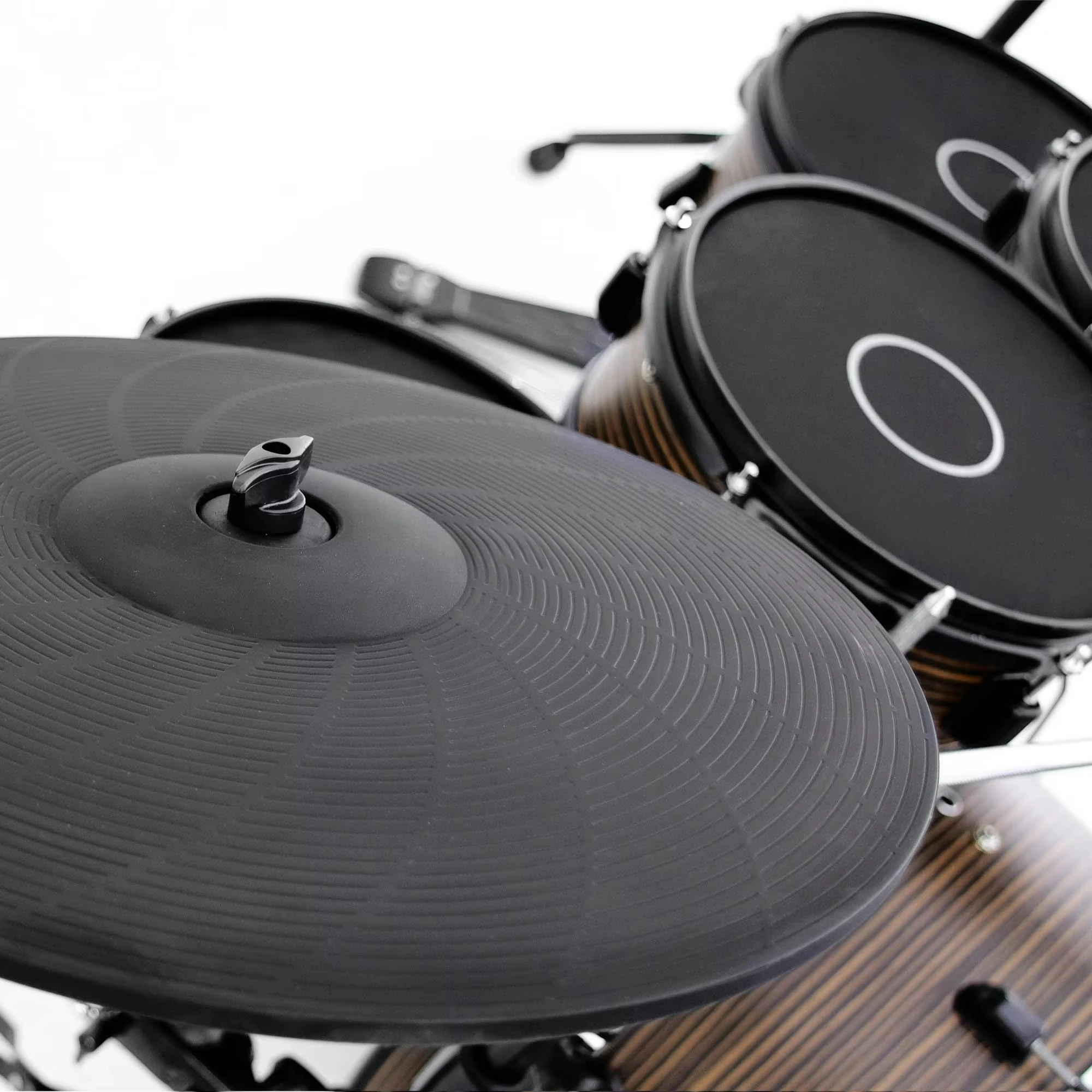 Plus Luxury Professional Electronic Drum Kit with Wooden/Rubber/Metal Construction and Acoustic Feeling