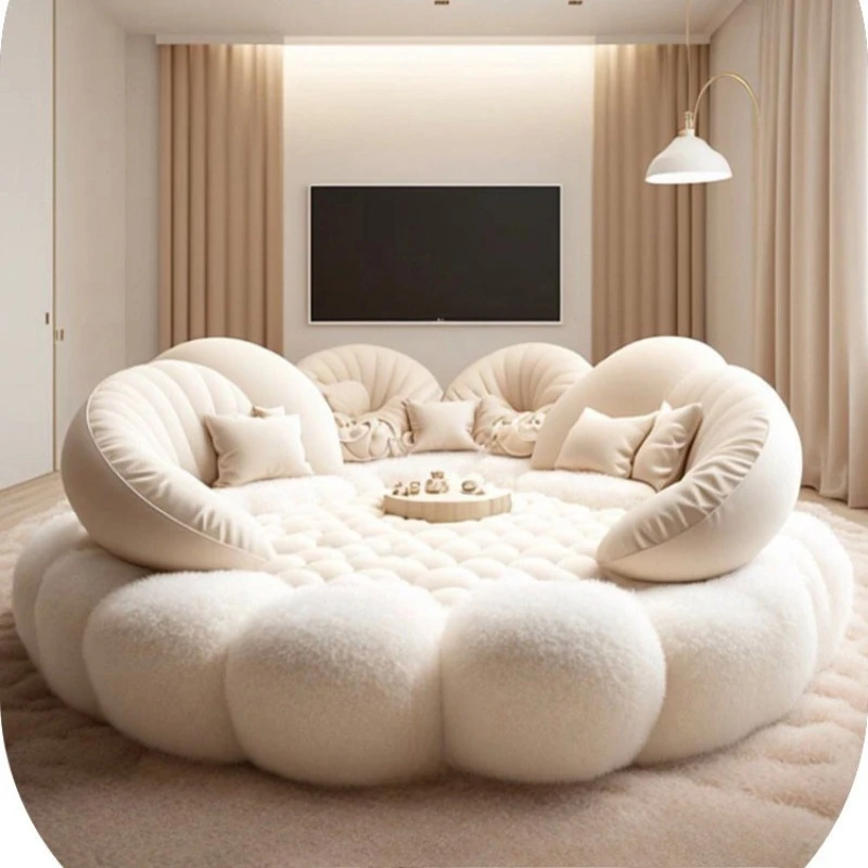 

Cream style sofa, double bed B & B 2 meters 4 cream series large round sofa bed 2 meters custom